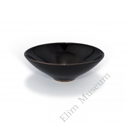 1401 A Song Jizhou-Ware black glaze leaf bowl